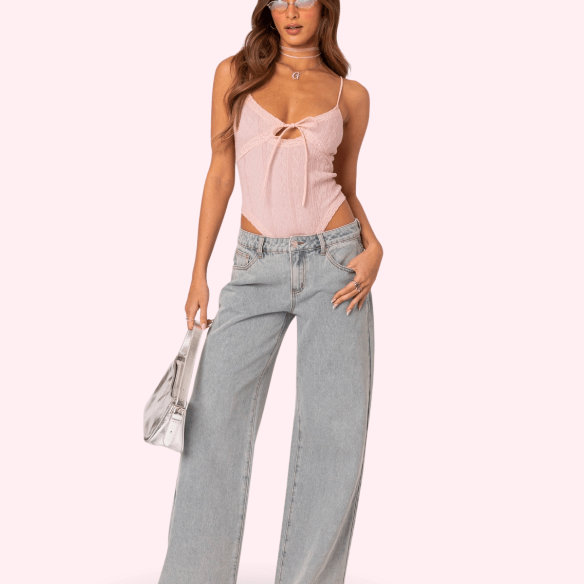 Luna Bow Back Denim