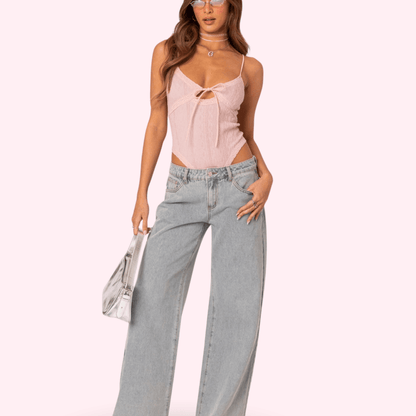 Luna Bow Back Denim