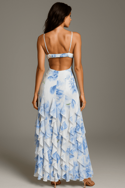 Fawn Ruffled Floral Dress