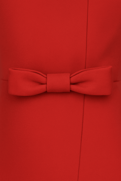 Double Bow Mini Dress – High‑Waist