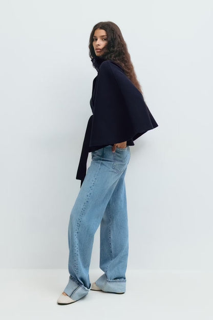 ✦ Élodie Belted Cape Coat