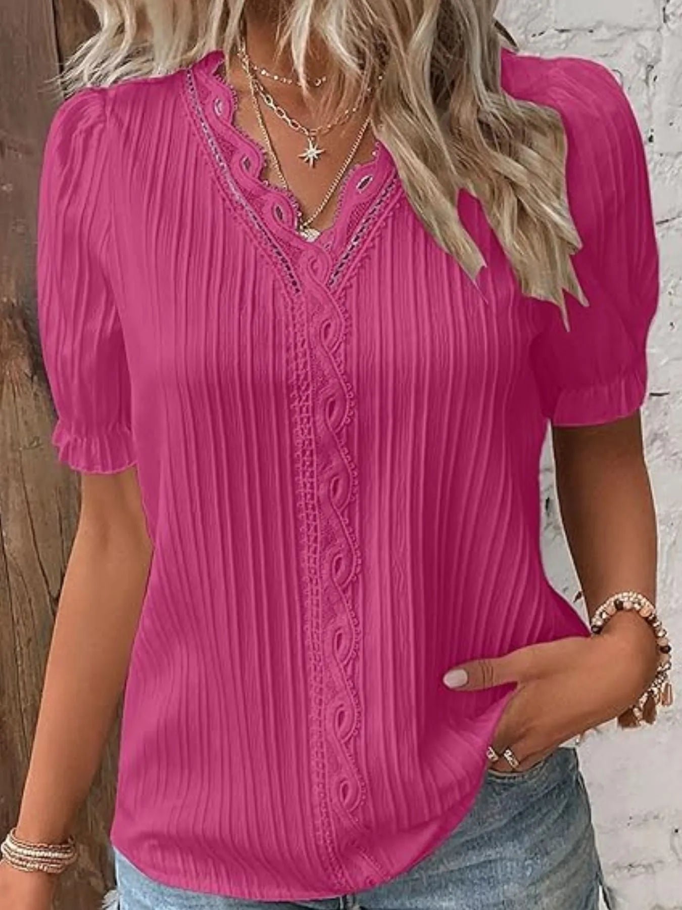 Calestra™ | Ivory Lace Whisper Blouse