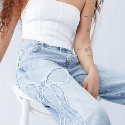 Nikki™ - Viral Bow Jeans