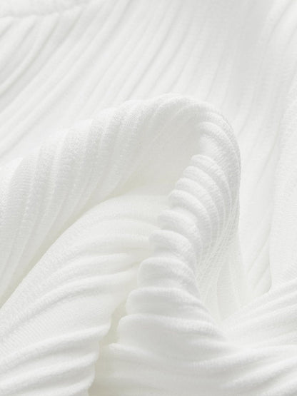 Solid Wavy Textured Tank Top