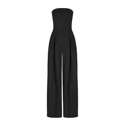 Wide Leg Strapless Jumpsuit