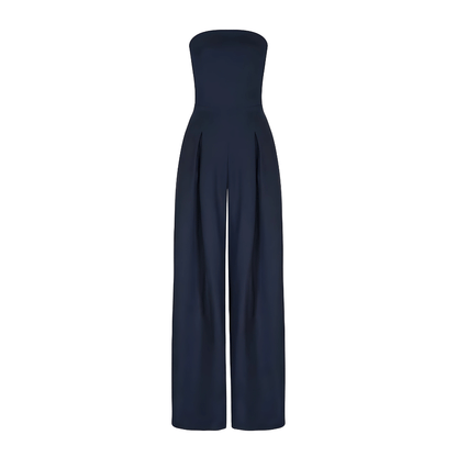 Wide Leg Strapless Jumpsuit