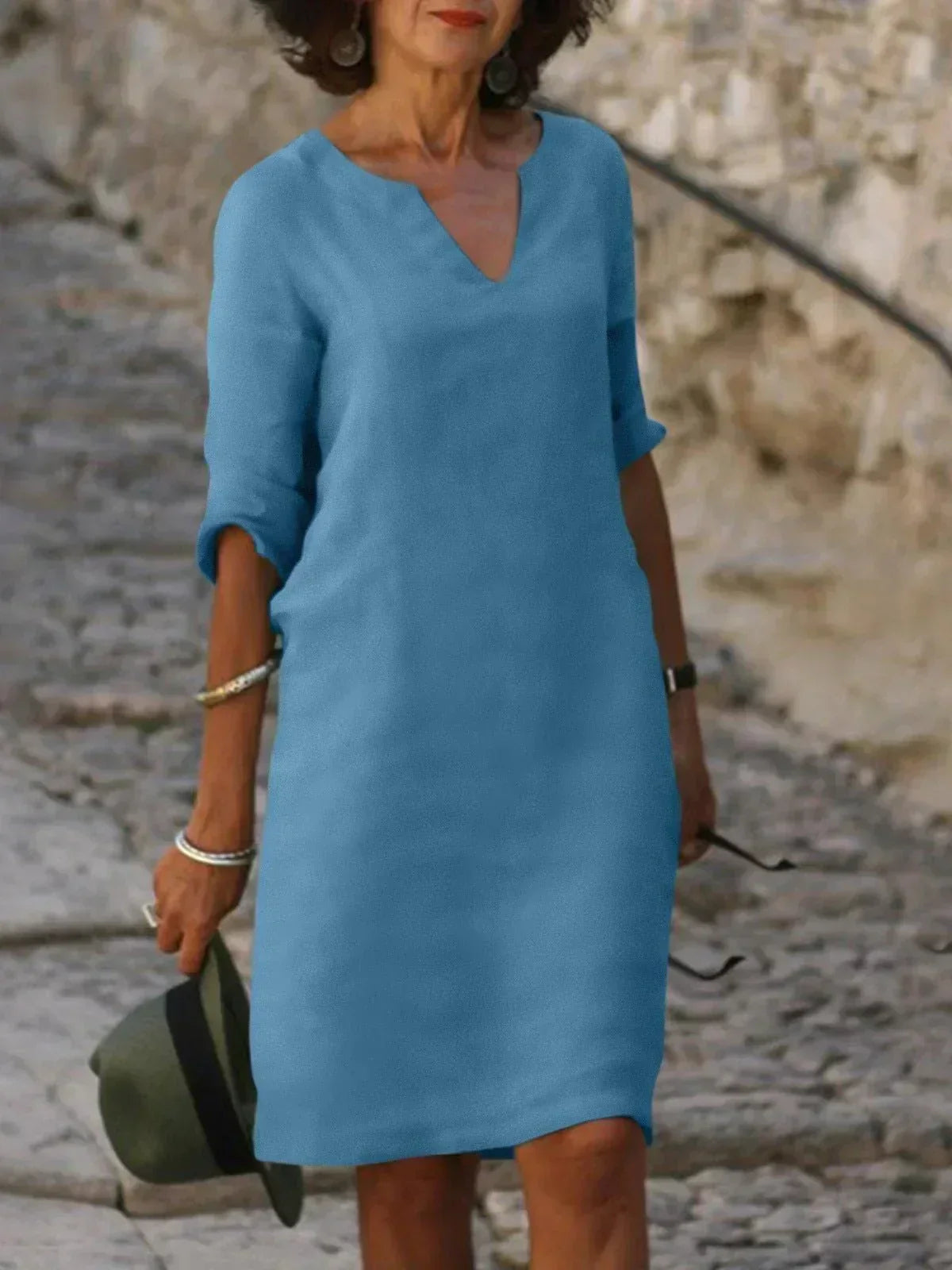 Chelsea - Casual V-Neck Dress