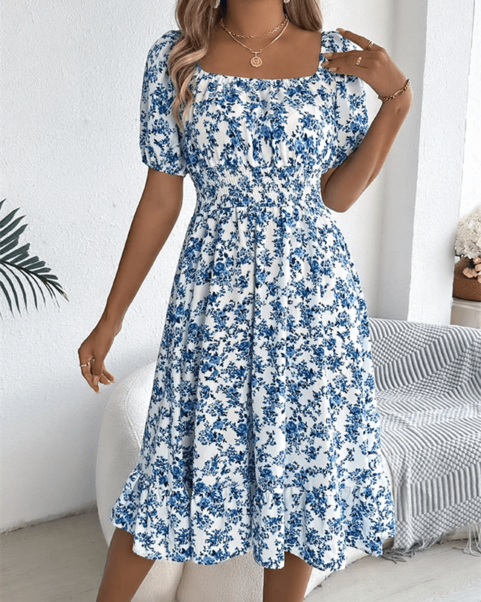 Smocked Midi Dress