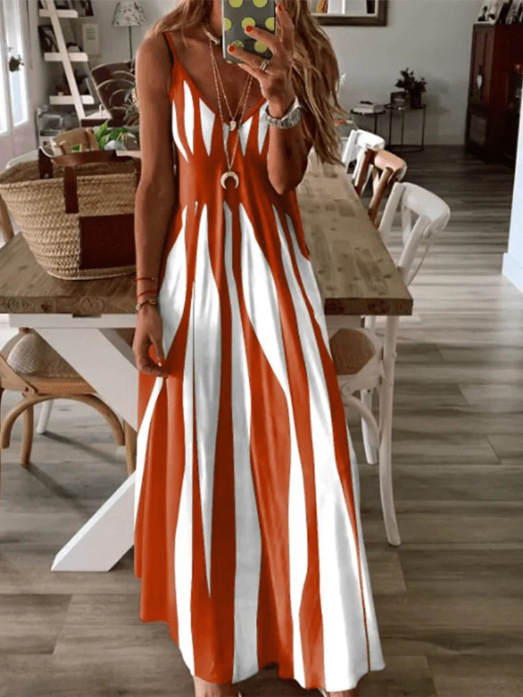 Striped Long Dress