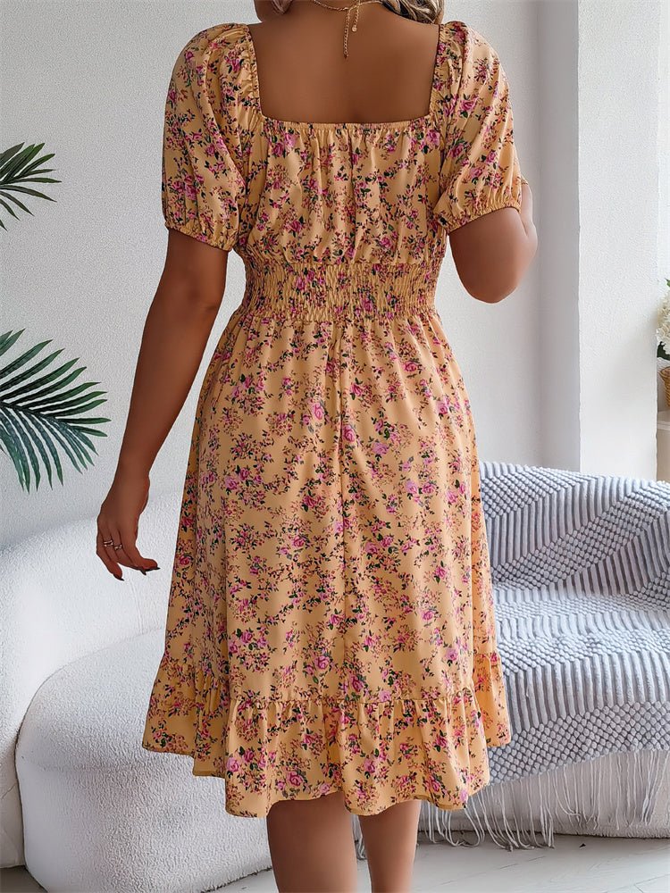 Smocked Midi Dress