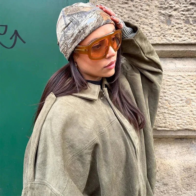 ✦ Valeria Suede Bomber Jacket
