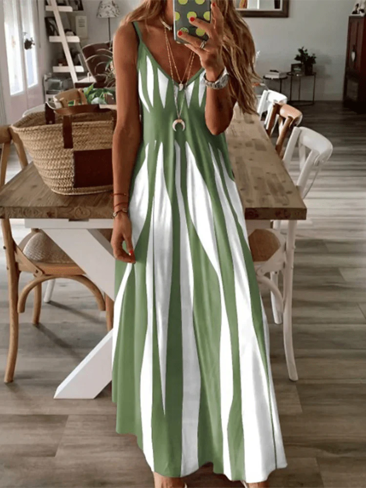 Striped Long Dress