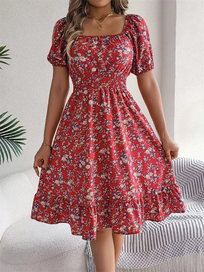 Smocked Midi Dress