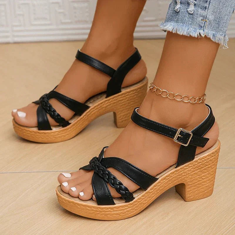 Braided Vegan Heels