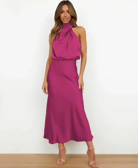 Solène High Waist Midi Dress