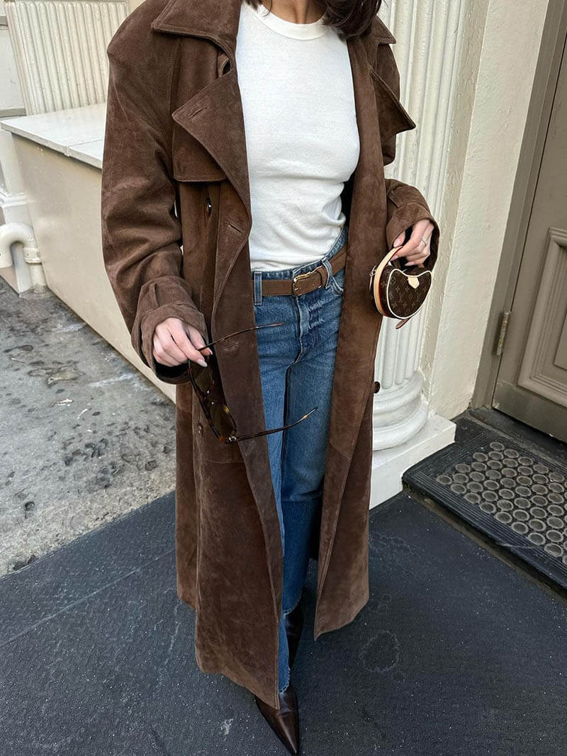 Jada™ Suede Trenchcoat Women's