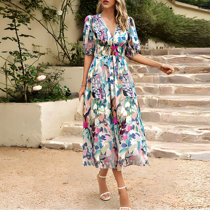 Sasha - Elegant V-Neck Dress