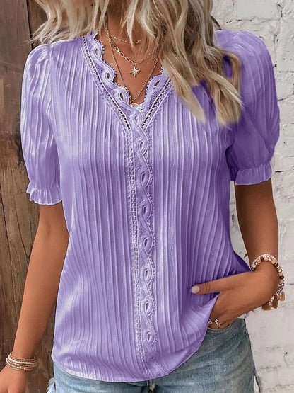 Calestra™ | Ivory Lace Whisper Blouse