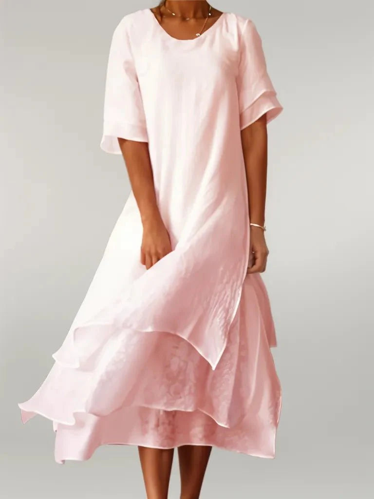 Jasmine – Layered Flowy Midi Dress
