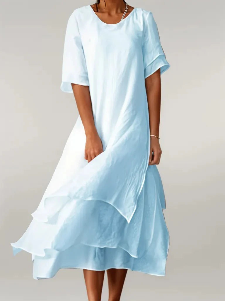 Jasmine – Layered Flowy Midi Dress