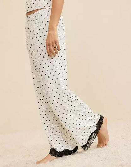 ✦ Amélia Polka Dot Lace Cami