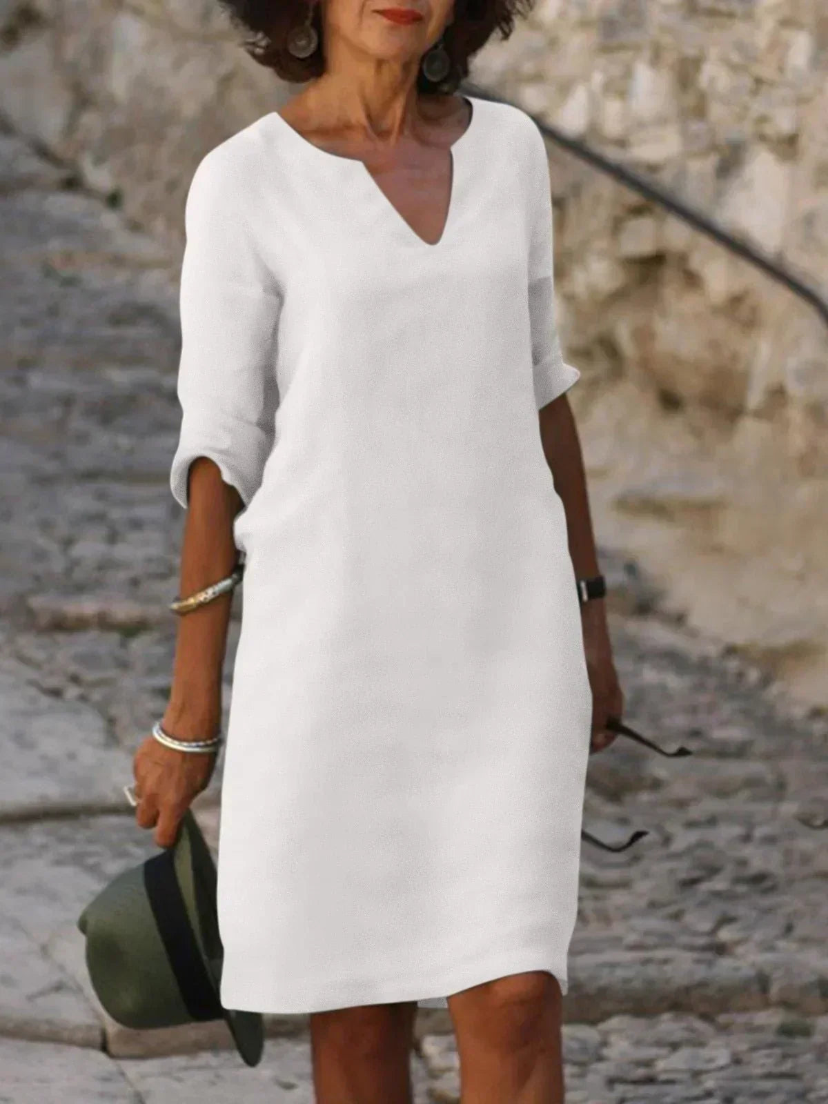 Chelsea - Casual V-Neck Dress