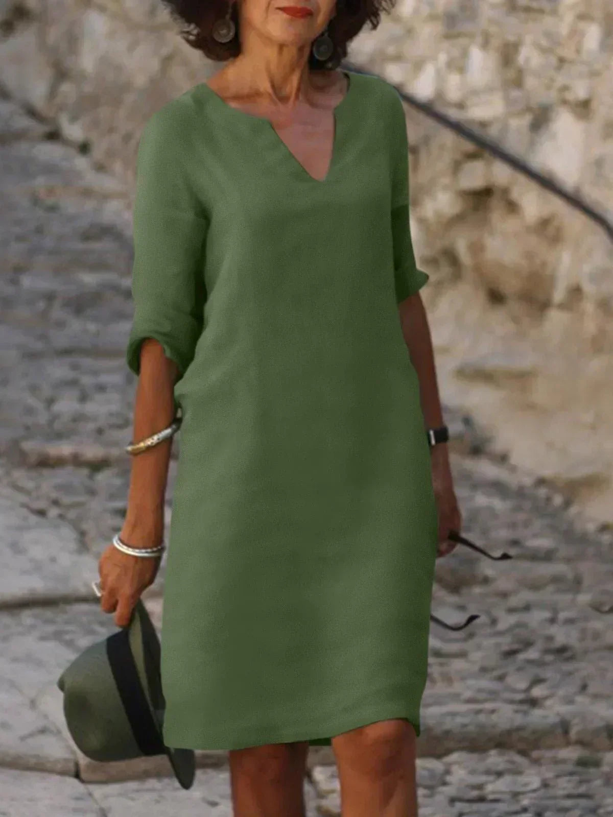 Chelsea - Casual V-Neck Dress